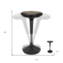 Black Tall Triangle Seat Swivel Active Balance Chair