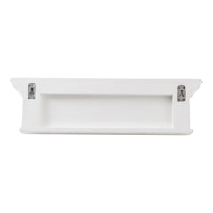 Classic White Wood Wide Four Hook Hanging Coat Rack