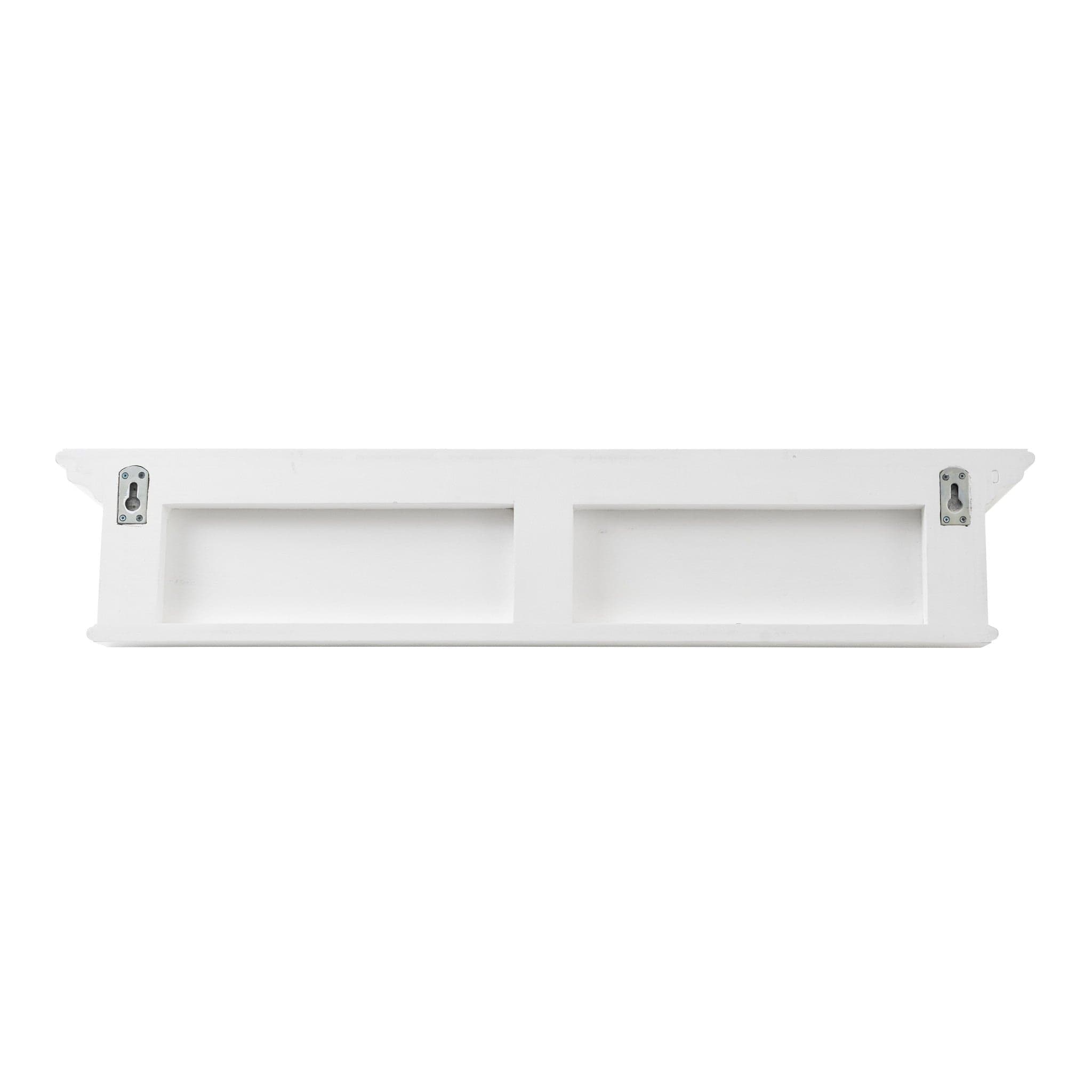 Classic White Wood Wide Six Hook Coat Rack - Homeroots