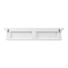 Classic White Wood Wide Six Hook Coat Rack - Homeroots