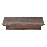 24" Rustic Brown and Black Floating Shelf - Homeroots