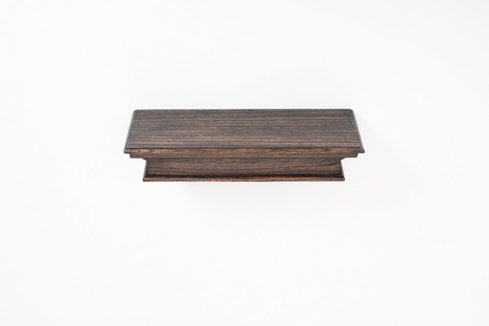 24" Rustic Brown and Black Floating Shelf - Homeroots - Flyclothing LLC
