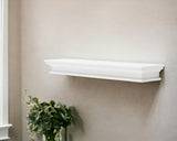 47" Classic White XL Floating Wall Shelf - Homeroots
