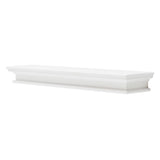 47" Classic White XL Floating Wall Shelf - Homeroots