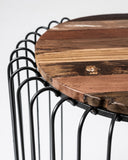24" Modern Black and Rustic Brown Round End Table - Homeroots - Flyclothing LLC