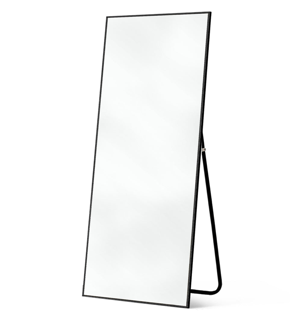 71" Black Metal Framed Standing Mirror - Homeroots