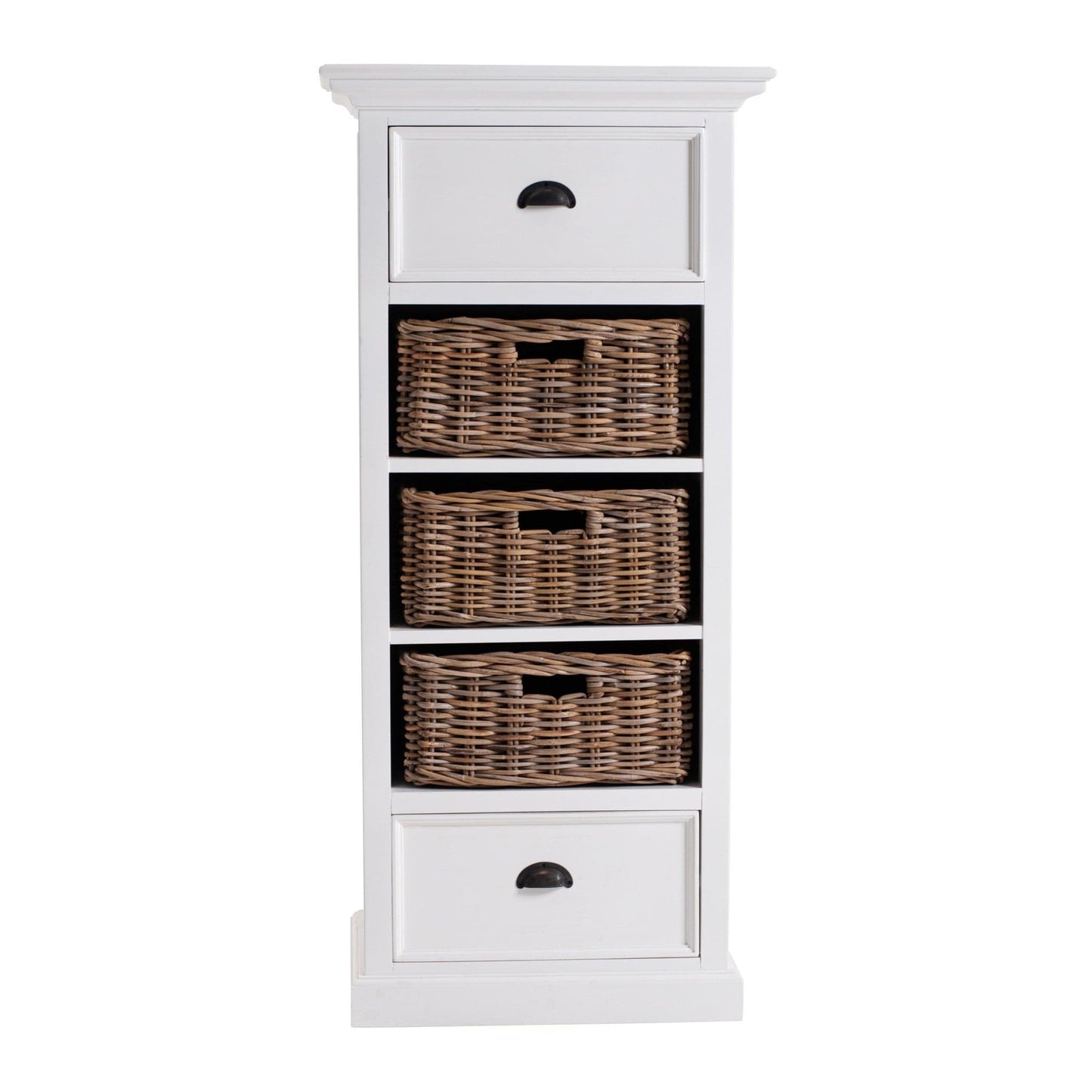 52" White Two Drawer Storage Cabinet With Baskets - Homeroots - Flyclothing LLC