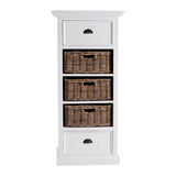 52" White Two Drawer Storage Cabinet With Baskets - Homeroots - Flyclothing LLC