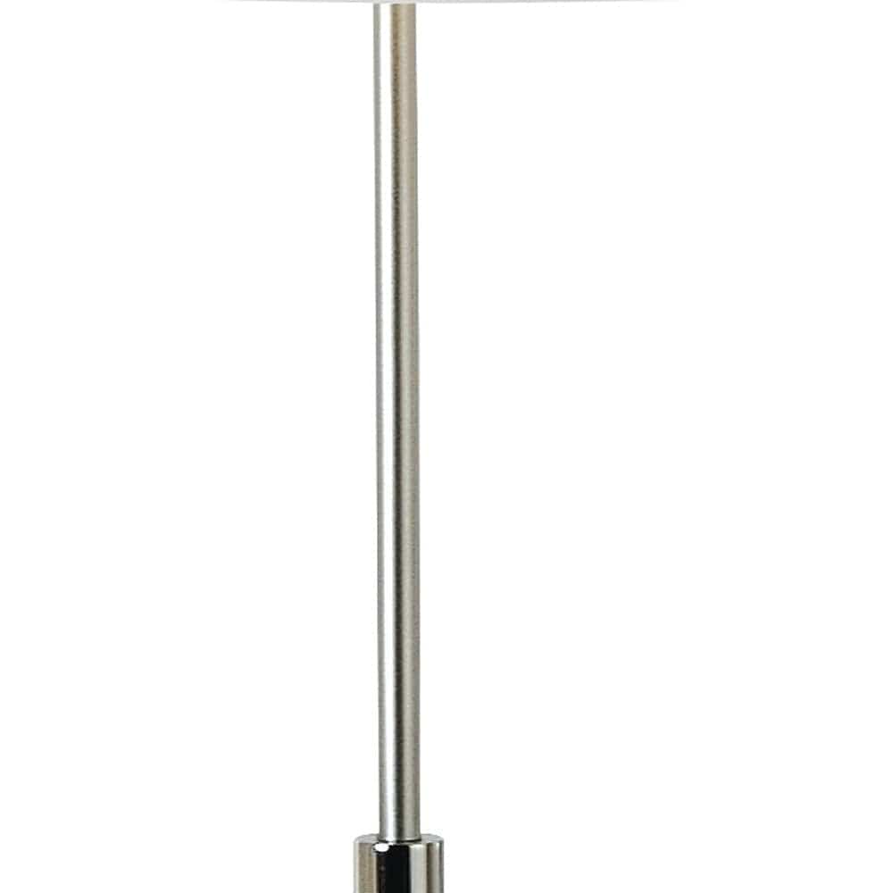 62" Chrome Traditional Shaped Floor Lamp With White Empire Shade - Homeroots - Flyclothing LLC