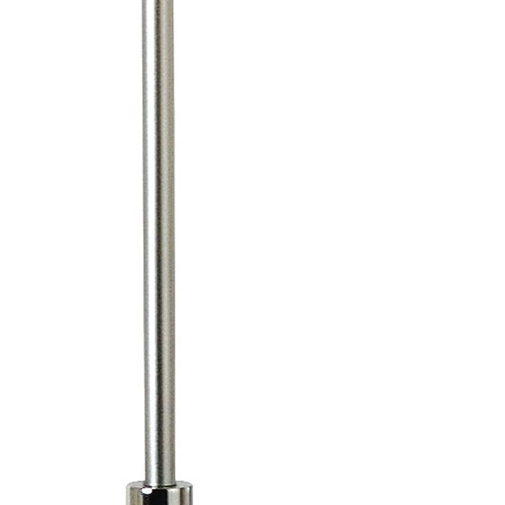 62" Chrome Traditional Shaped Floor Lamp With White Empire Shade - Homeroots - Flyclothing LLC