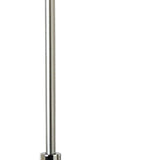 62" Chrome Traditional Shaped Floor Lamp With White Empire Shade - Homeroots - Flyclothing LLC