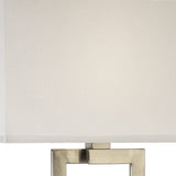 61" Nickel Traditional Shaped Floor Lamp With White Rectangular Shade - Homeroots - Flyclothing LLC