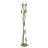 60" Brass Six Light Torchiere Floor Lamp - Homeroots - Flyclothing LLC