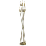 60" Brass Six Light Torchiere Floor Lamp - Homeroots - Flyclothing LLC
