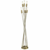 60" Brass Six Light Torchiere Floor Lamp - Homeroots
