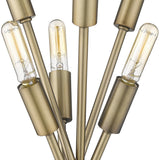 60" Brass Six Light Torchiere Floor Lamp - Homeroots - Flyclothing LLC