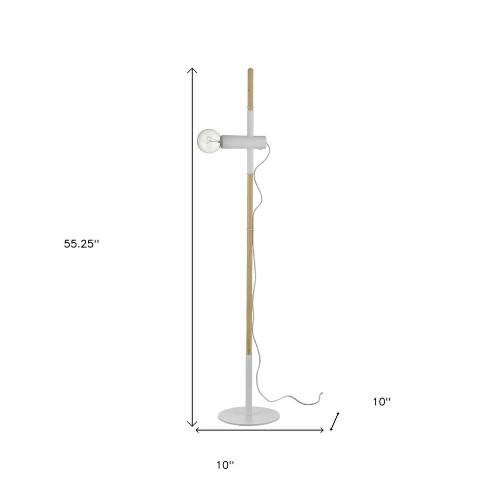55" Natural Reading Floor Lamp - Homeroots - Flyclothing LLC
