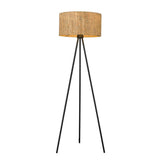 58" Matte Black Tripod Floor Lamp With Shade - Homeroots - Flyclothing LLC