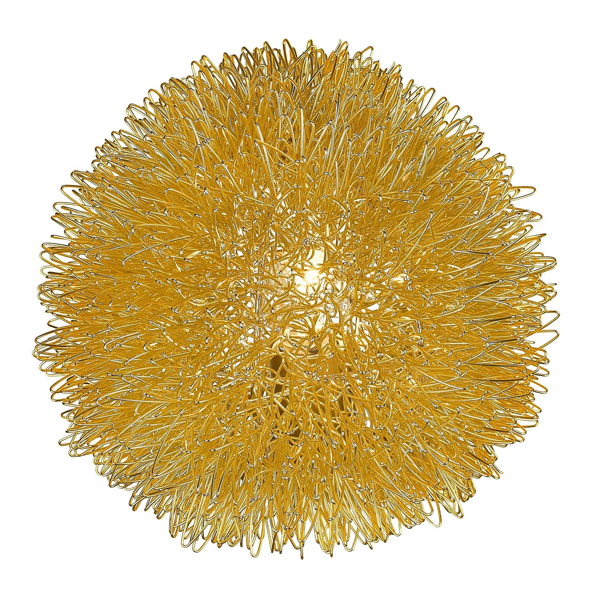 Gold Metal Sunburst Accent Wall Lamp - Homeroots - Flyclothing LLC