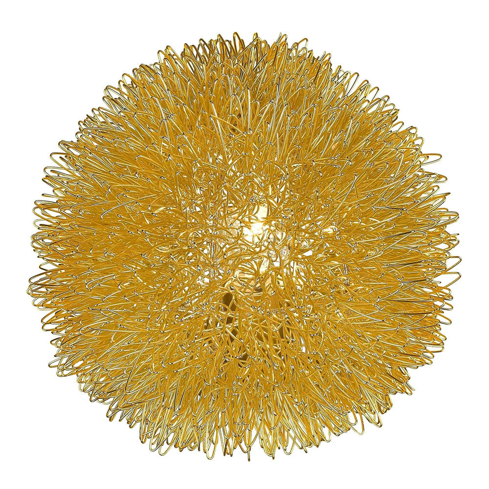 Gold Metal Sunburst Accent Wall Lamp - Homeroots - Flyclothing LLC