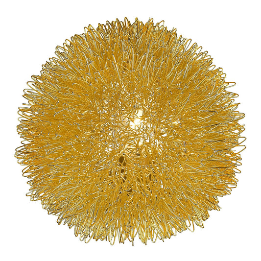 Gold Metal Sunburst Accent Wall Lamp - Homeroots
