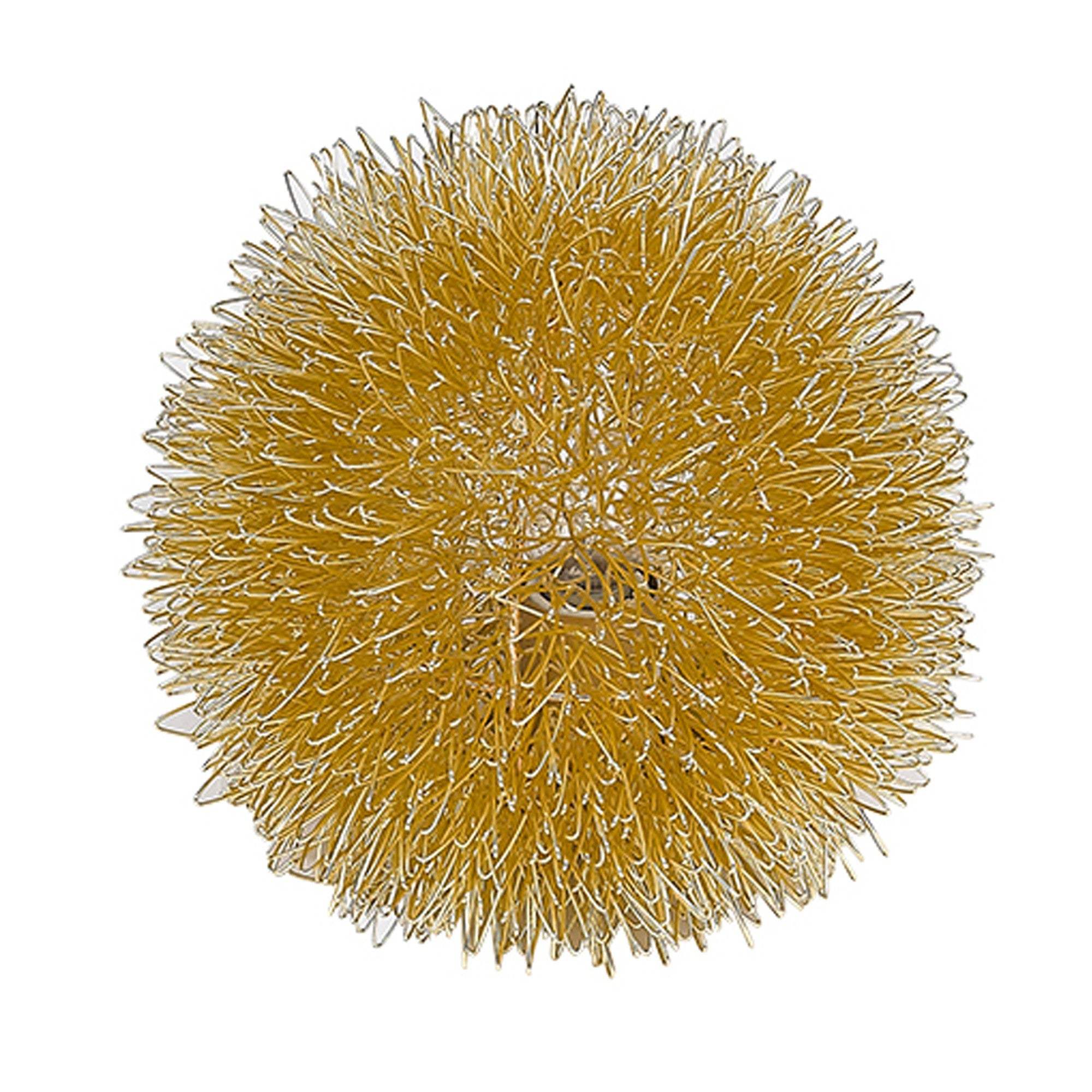 Gold Metal Sunburst Accent Wall Lamp - Homeroots - Flyclothing LLC
