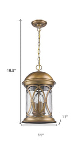 Lincoln 4-Light Antique Brass Hanging Light - Homeroots - Flyclothing LLC