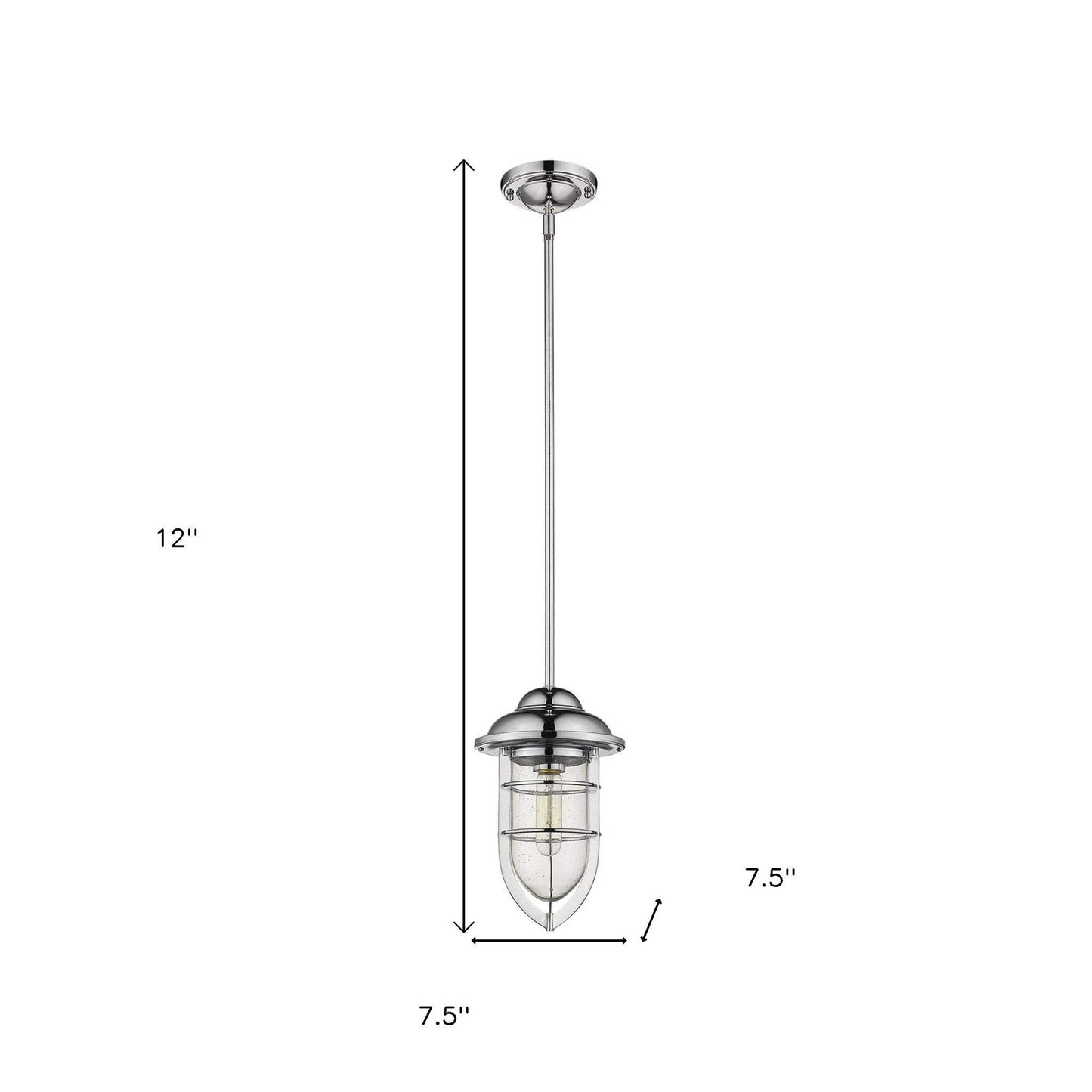 Silver Teardrop Shape Pendant Light - Homeroots - Flyclothing LLC