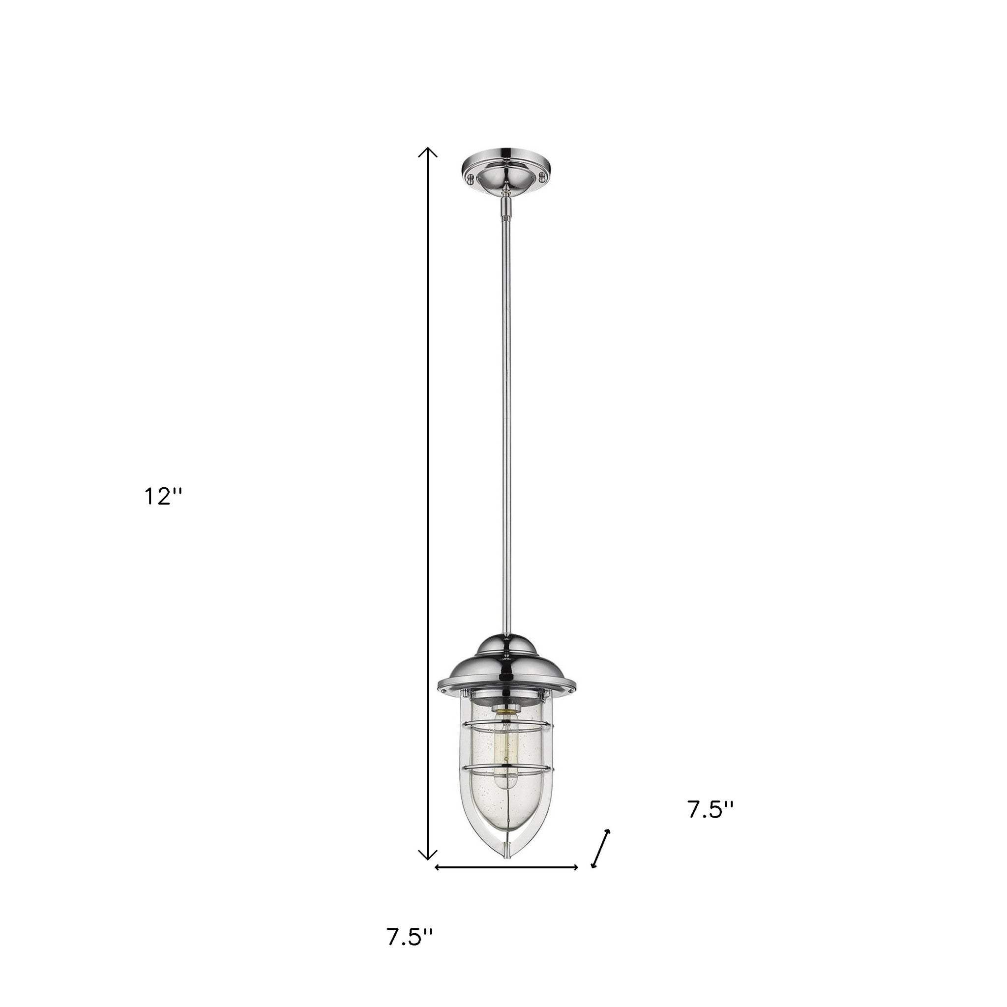 Silver Teardrop Shape Pendant Light - Homeroots - Flyclothing LLC