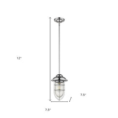 Silver Teardrop Shape Pendant Light - Homeroots