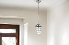 Silver Teardrop Shape Pendant Light - Homeroots