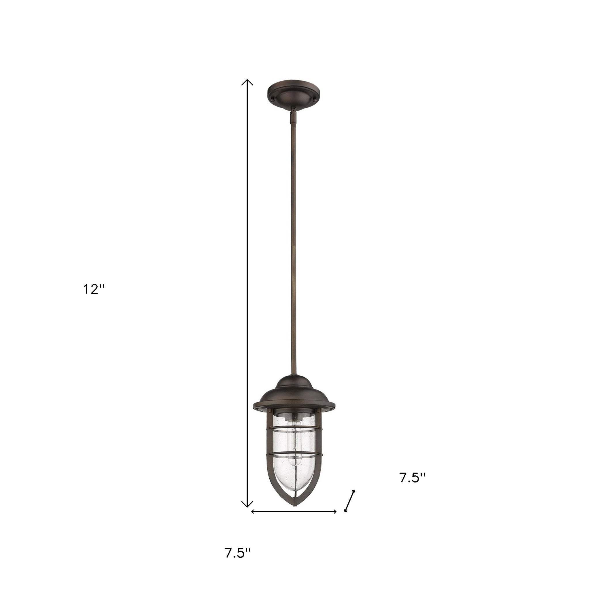 Antique Bronze Teardrop Shape Pendant Light - Homeroots - Flyclothing LLC