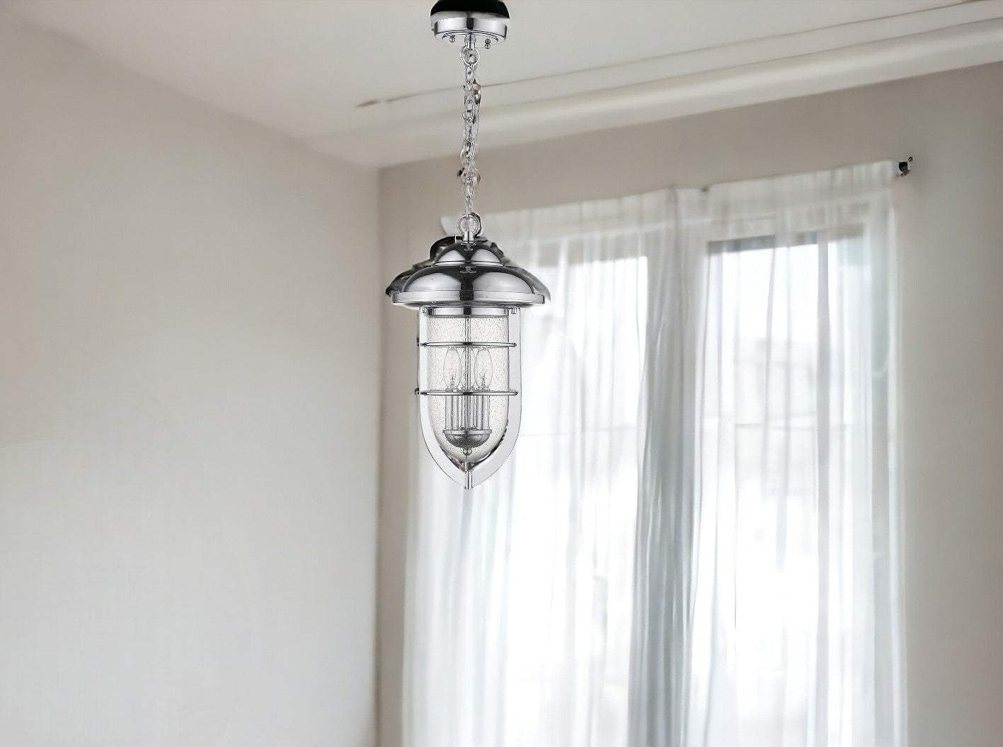 Dylan 3-Light Chrome Hanging Lantern - Homeroots - Flyclothing LLC