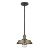 Brushed Gold Shallow Plate Adjustable Pendant Light - Homeroots - Flyclothing LLC