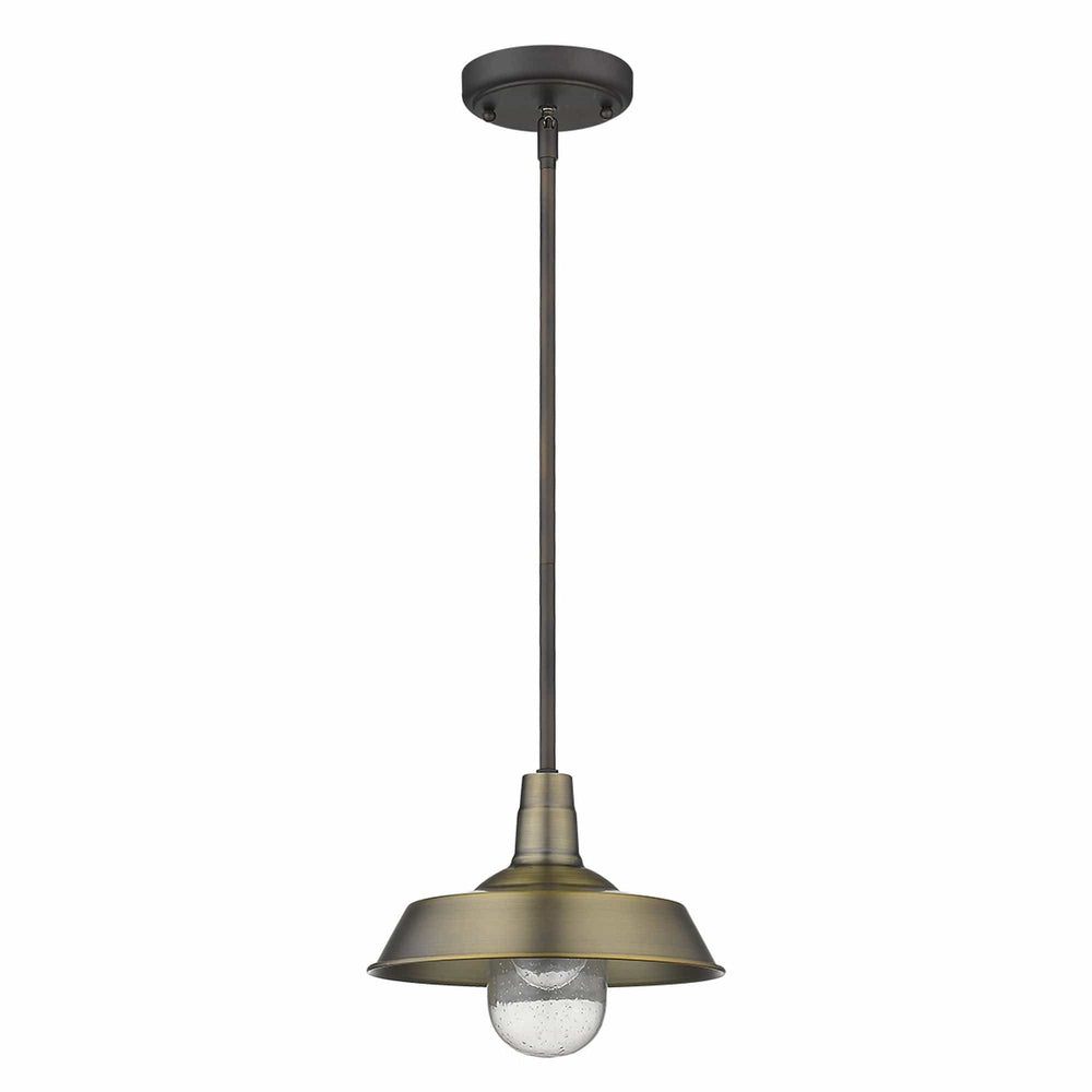 Brushed Gold Shallow Plate Adjustable Pendant Light - Homeroots