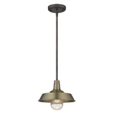 Brushed Gold Shallow Plate Adjustable Pendant Light - Homeroots - Flyclothing LLC