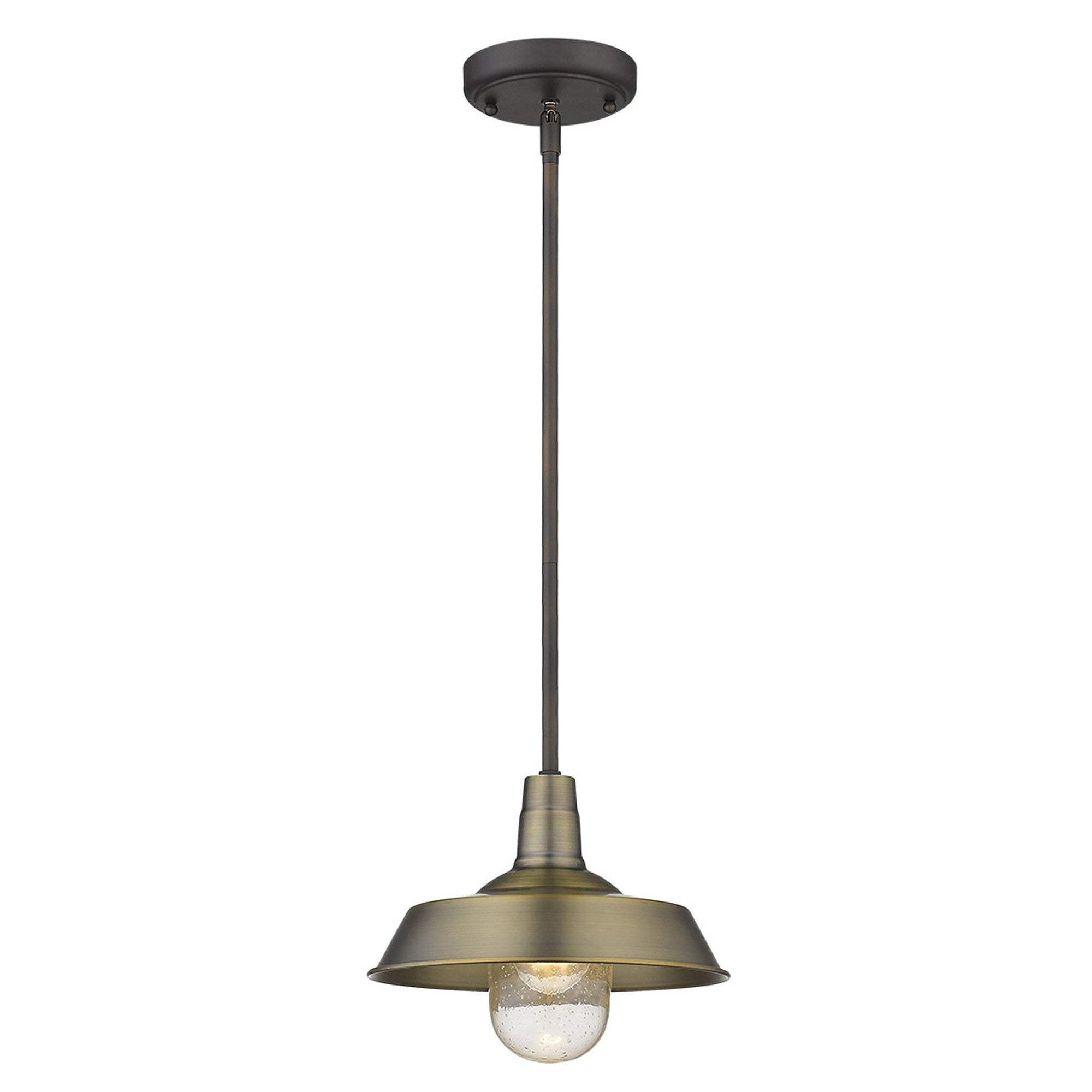 Brushed Gold Shallow Plate Adjustable Pendant Light - Homeroots - Flyclothing LLC