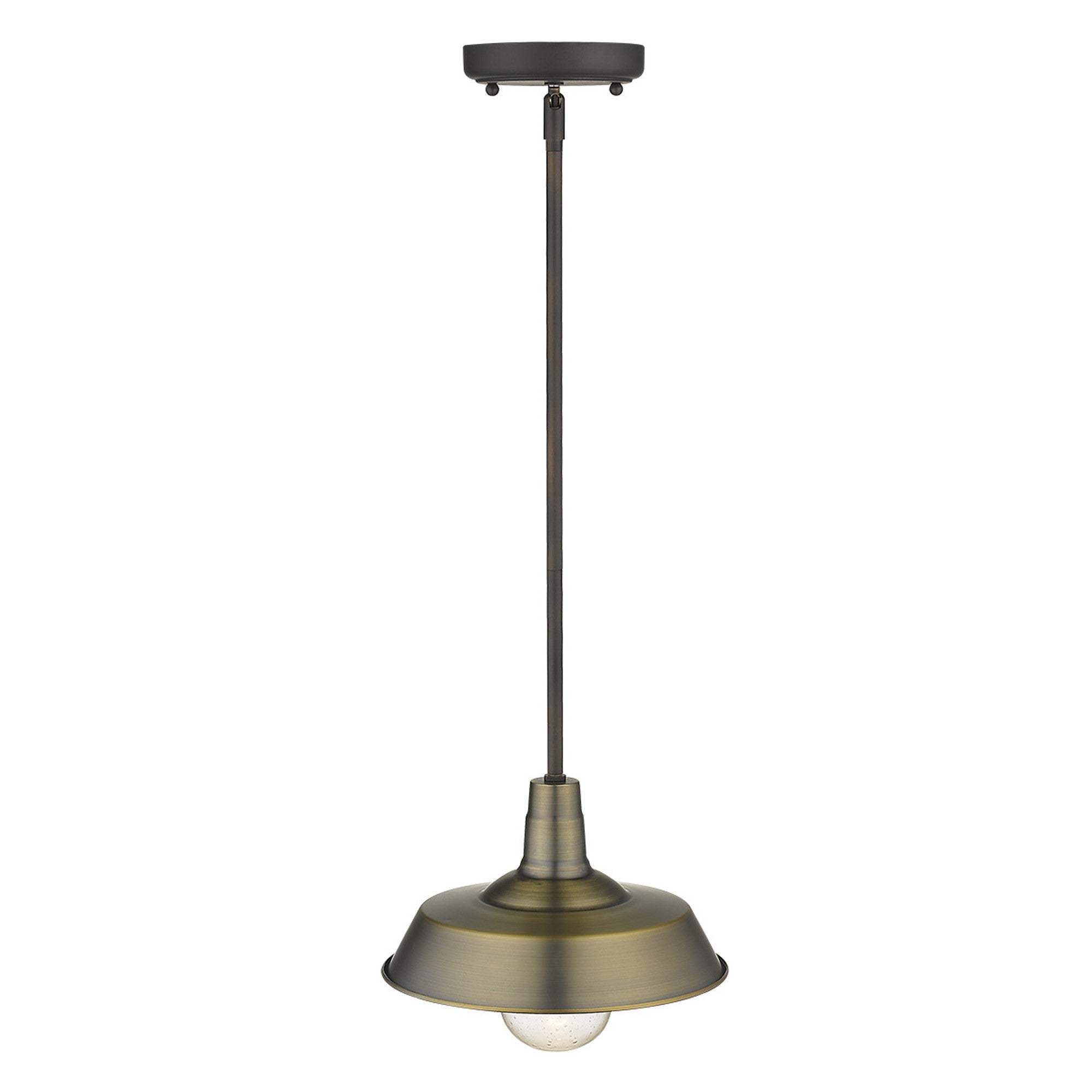 Brushed Gold Shallow Plate Adjustable Pendant Light - Homeroots - Flyclothing LLC