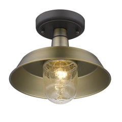 Brushed Gold Shallow Plate Adjustable Pendant Light - Homeroots