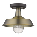 Brushed Gold Shallow Plate Adjustable Pendant Light - Homeroots - Flyclothing LLC