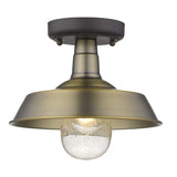 Brushed Gold Shallow Plate Adjustable Pendant Light - Homeroots - Flyclothing LLC