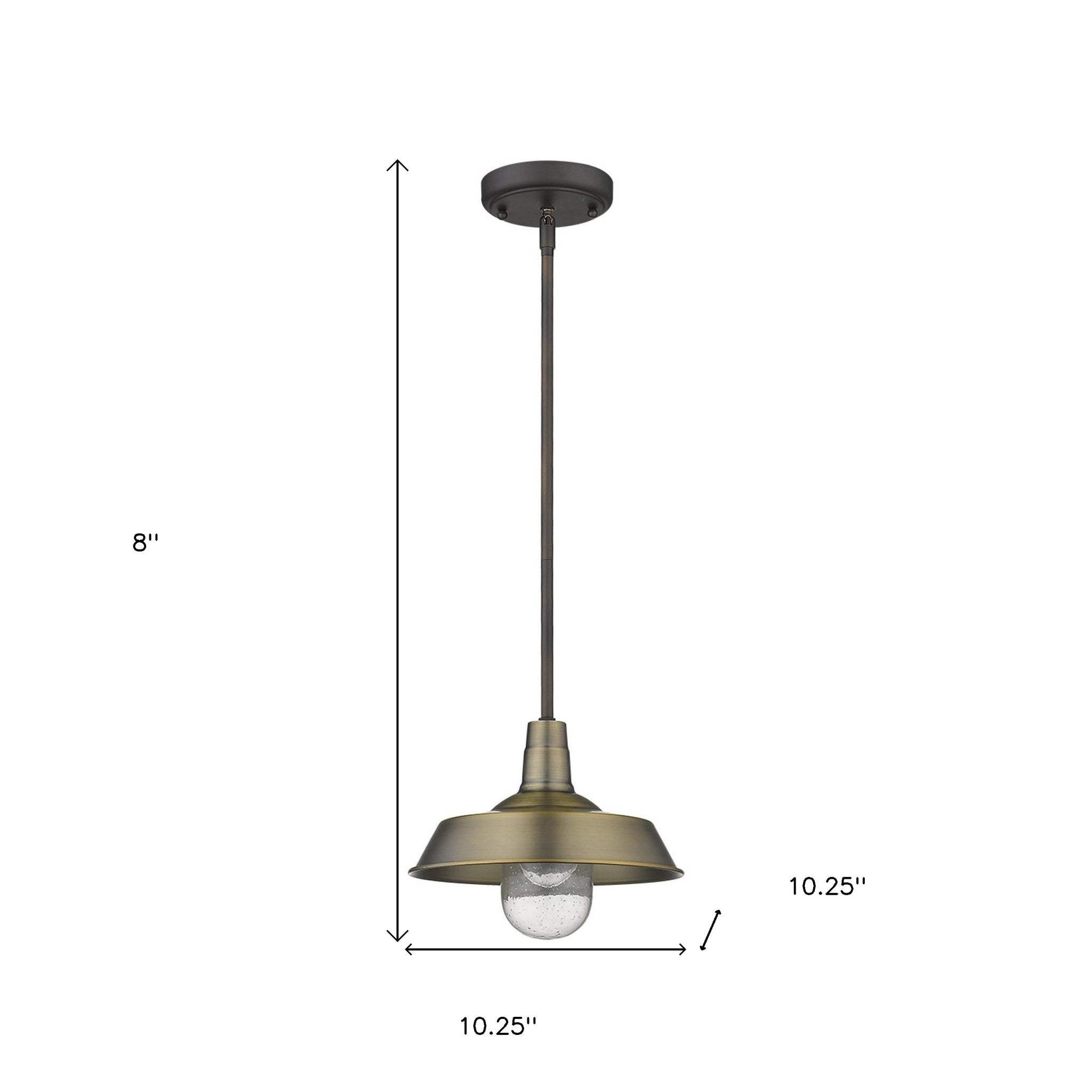 Brushed Gold Shallow Plate Adjustable Pendant Light - Homeroots - Flyclothing LLC