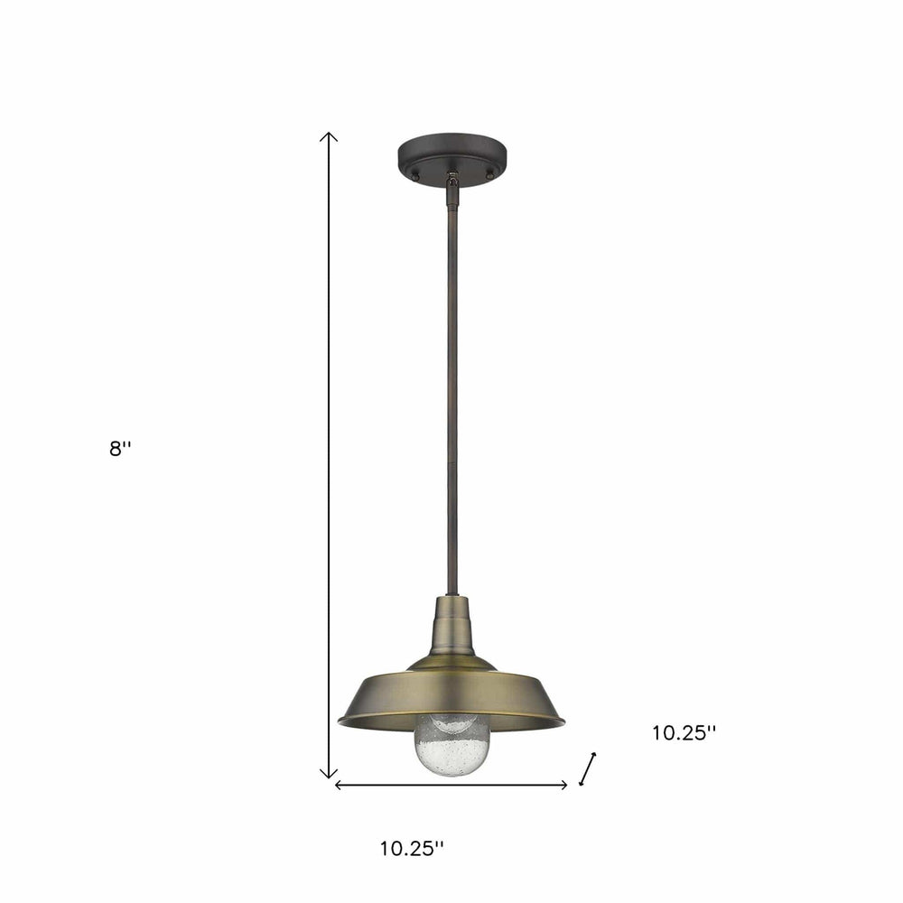 Brushed Gold Shallow Plate Adjustable Pendant Light - Homeroots - Flyclothing LLC