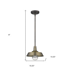 Brushed Gold Shallow Plate Adjustable Pendant Light