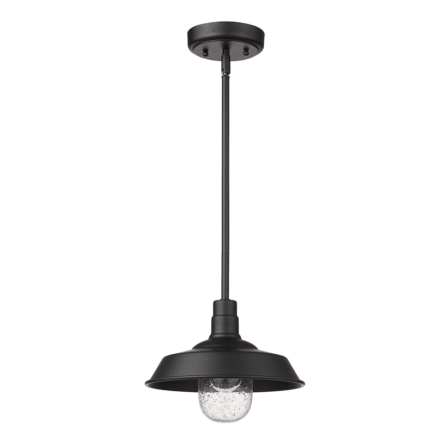 Matte Black Shallow Plate Adjustable Pendant Light - Homeroots - Flyclothing LLC