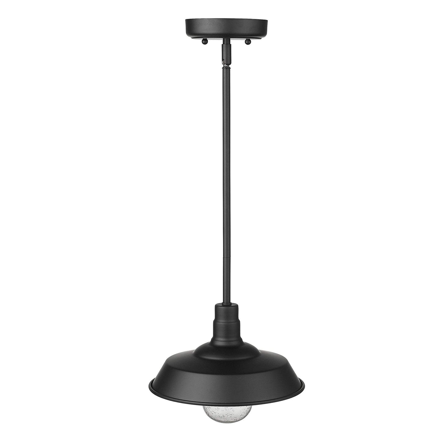 Matte Black Shallow Plate Adjustable Pendant Light - Homeroots - Flyclothing LLC