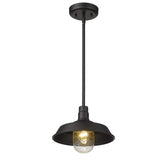 Matte Black Shallow Plate Adjustable Pendant Light - Homeroots - Flyclothing LLC