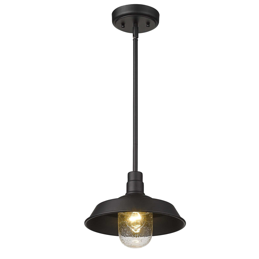Matte Black Shallow Plate Adjustable Pendant Light - Homeroots - Flyclothing LLC
