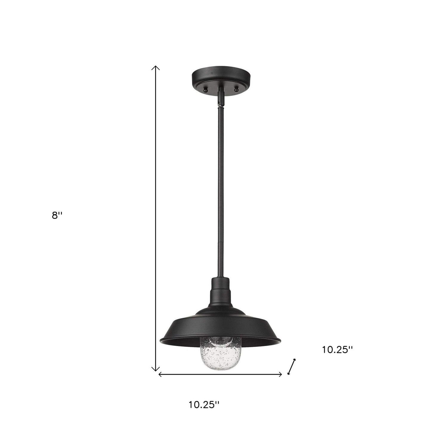 Matte Black Shallow Plate Adjustable Pendant Light - Homeroots - Flyclothing LLC
