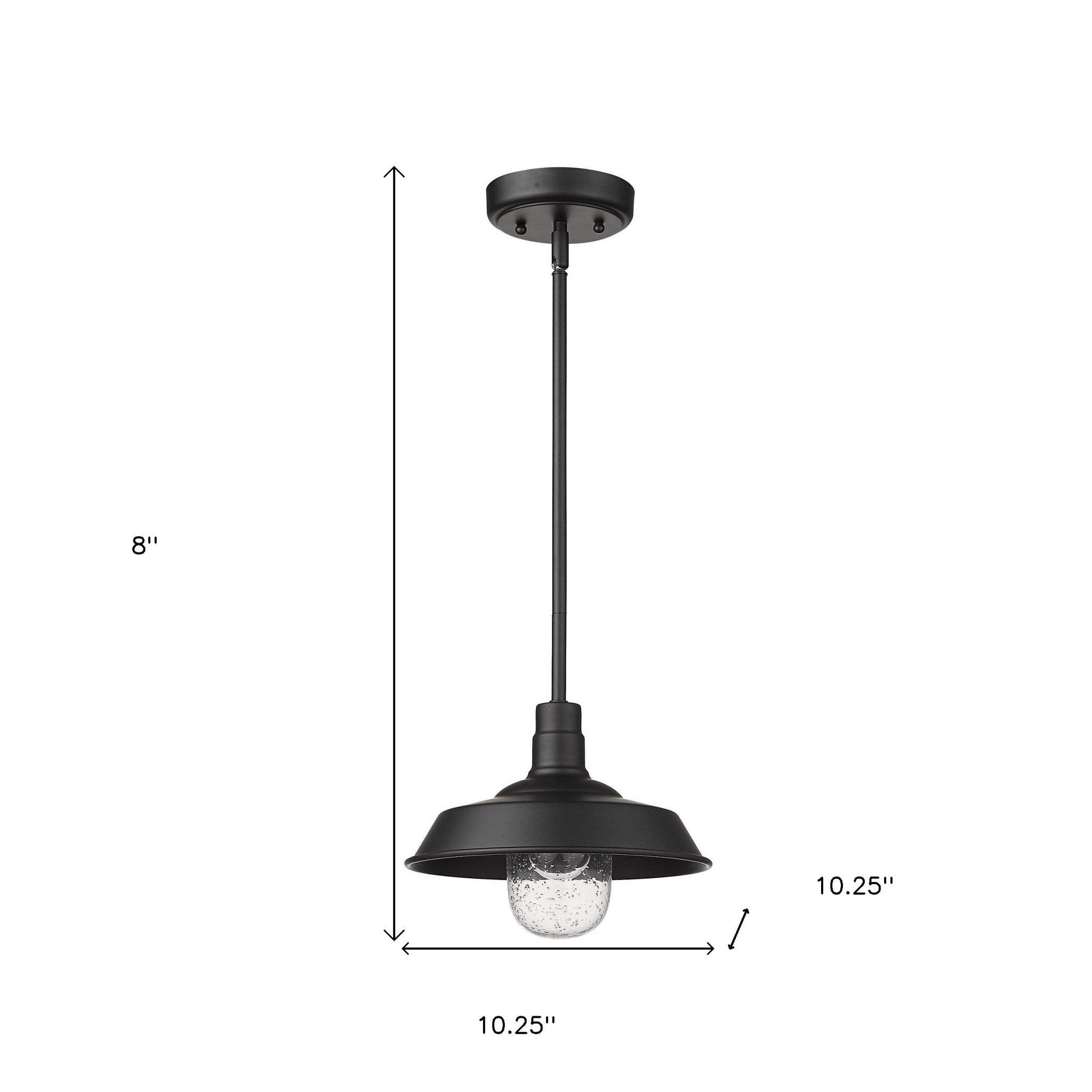 Matte Black Shallow Plate Adjustable Pendant Light - Homeroots - Flyclothing LLC